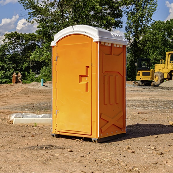 how often are the portable toilets cleaned and serviced during a rental period in Rye Brook